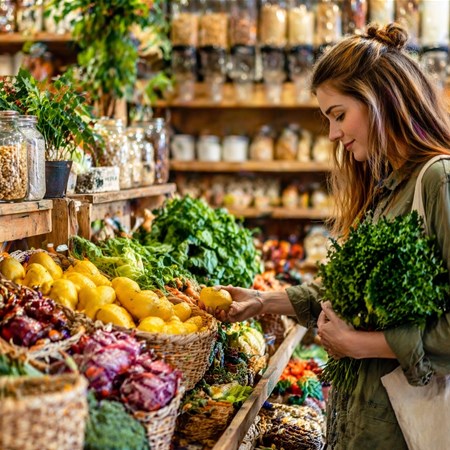 Fare spesa in un alimentare biologico