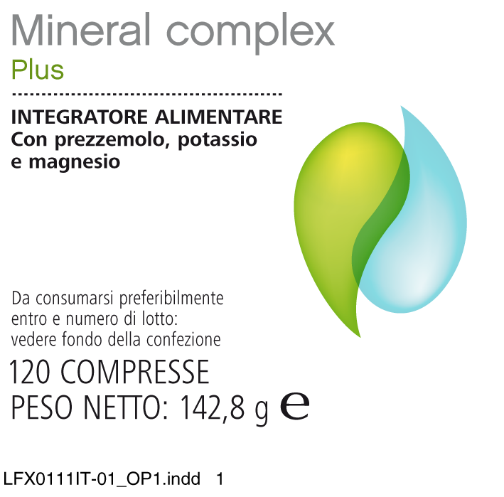 Mineral complex Plus contiene prezzemolo, Potassio e Magnesio